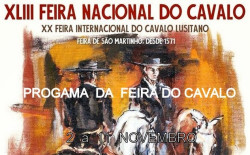 PROGRAMA  da  XLIII FEIRA NACIONAL DO CAVALO   2 A 11 DE NOVEMBRO 2018 